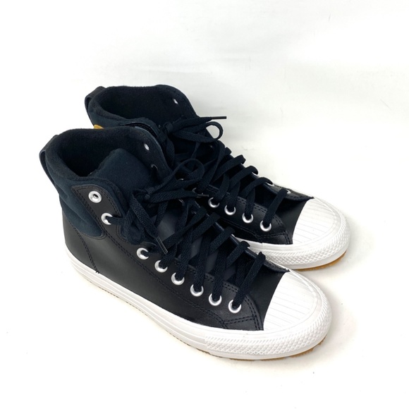 Converse Ctas Berkshire Boot High Top Black Junior Women's Leather Size 271710C - Picture 6 of 8